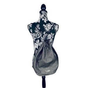 Victorias Secret black/gold sparkle glitter drawstring backpack size medium